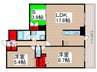 ﾛｲﾔﾙﾊﾟｰｸｽﾀﾜｰ南千住 2LDK+Sの間取り