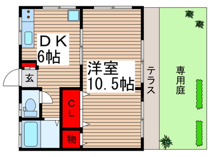 間取図 リバ－サイドハイツ２号館