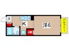 ユーコーポB 1Kの間取り