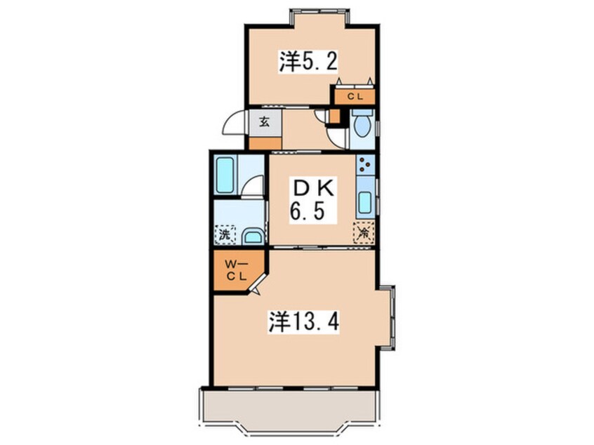 間取図 クレセ－ル湘南