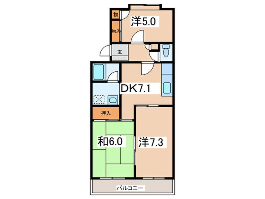 間取図 クレセ－ル湘南