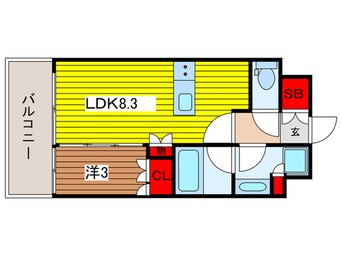 間取図 仮）ドゥーエ大宮Ⅱ