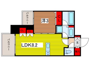 間取図 仮）ドゥーエ大宮Ⅱ