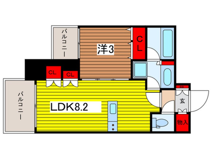 間取図 仮）ドゥーエ大宮Ⅱ