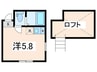 ユナイト星川ライナス 1Rの間取り