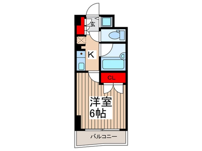 間取り図 モアクレスト築地(206)