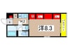 L´Appartement221 1Kの間取り