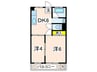 大谷マンション 2DKの間取り