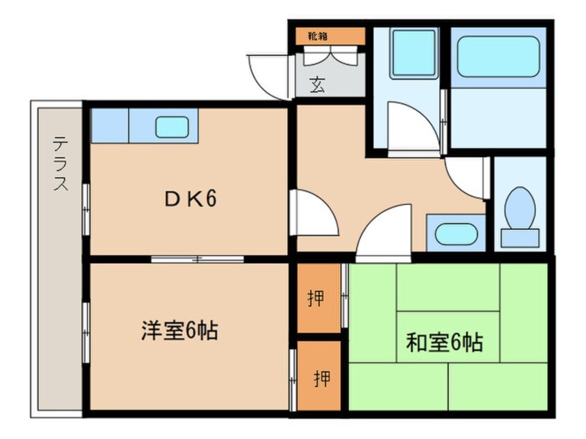 間取図 深大コーポB