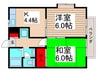 コーポ三陽 2Kの間取り