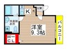 シエロアスール本千葉 1Kの間取り