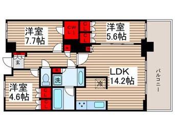 間取図 ｲ-ｽﾄｺﾓﾝｽﾞ清澄白河ｾﾝﾄﾗﾙﾀﾜ-