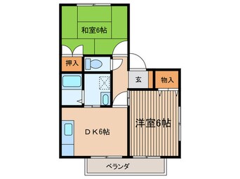 間取図 パインアベニュ－ハイムＢ