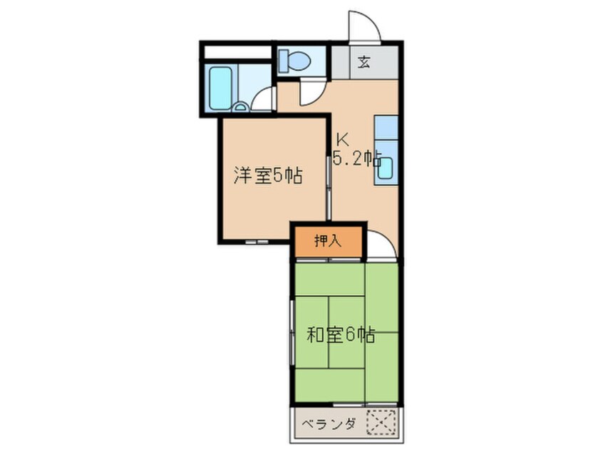 間取図 ホワイトハイツ本厚木M