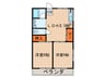 サニーハイツ稲垣 2LDKの間取り