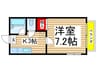 ポプラ 1Kの間取り