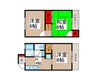 北丘ハイツＡ棟 3Kの間取り