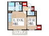 ベルツリー上川原 1LDKの間取り