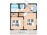 恵比寿荘 2Kの間取り