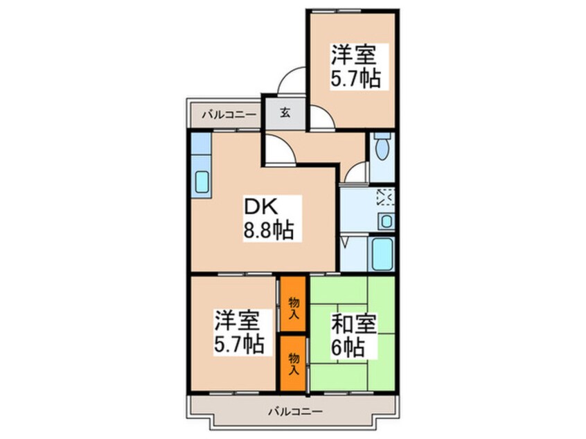 間取図 Ｈ・Ｍ・Ｃあざみ野