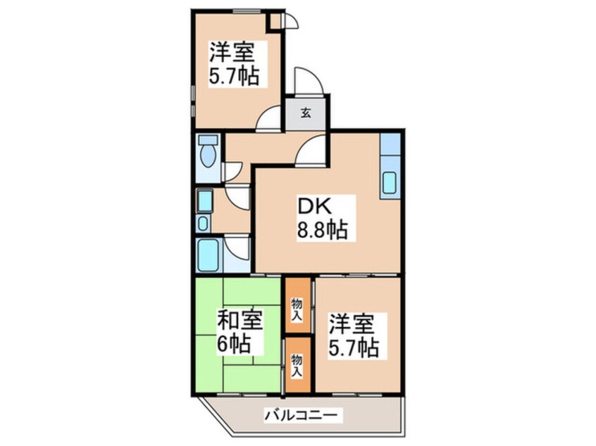 間取図 Ｈ・Ｍ・Ｃあざみ野