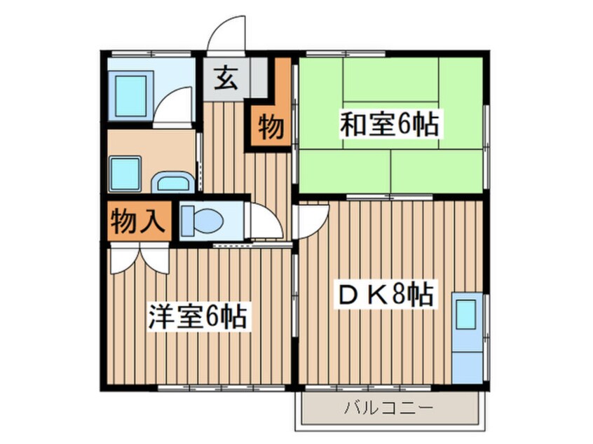 間取図 コーポ奥津