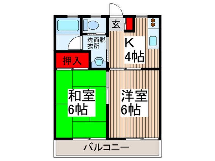 間取図 リバ－ハイツ前川