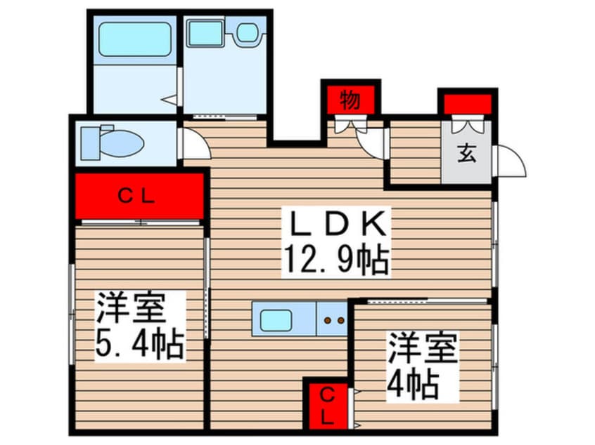 間取図 フォンテーヌ３５８