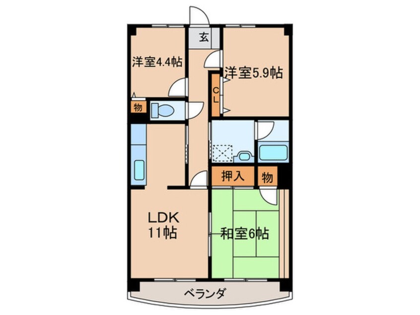 間取図 グリ－ンア－トマンション