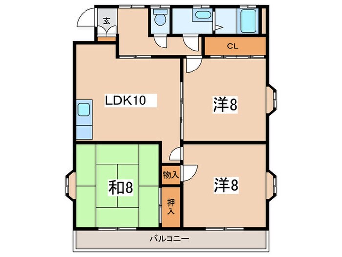 間取り図 パルリバーサイドⅡ