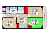 チェスタ－ハウス川口 3DKの間取り