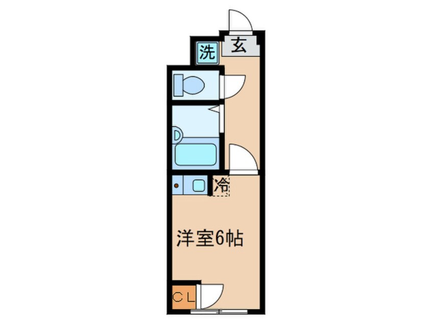 間取図 フラット５salt