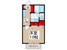 クレセントB棟 1Kの間取り