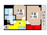 ハイム・るぽぜ 2Kの間取り