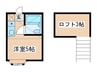 ヴィラいぶき野 1Rの間取り