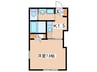 マーメゾン 1Kの間取り
