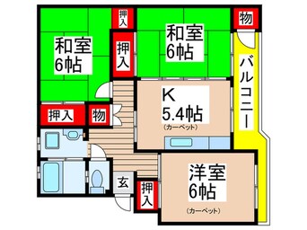 間取図 船橋グリーンハイツ4号棟（403）