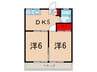 ドルチェ 2DKの間取り