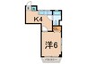 有田マンション 1Kの間取り