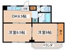 ウィズ府中レジデンス 2DKの間取り