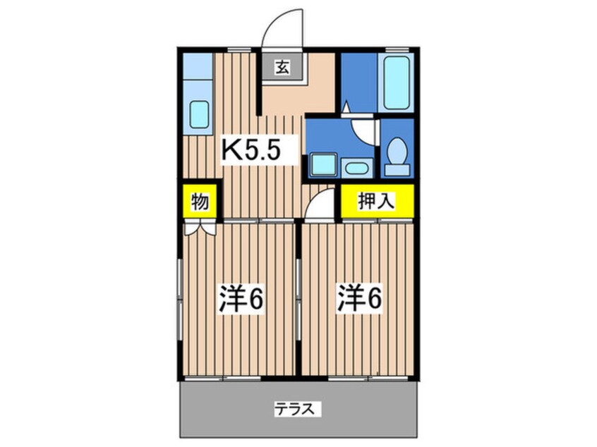 間取図 サニ－ヒル永田