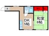 グレイシイ６１ 1DKの間取り