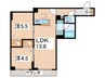 ラフィーネ 2LDKの間取り