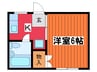 パ－ムハイツ 1Kの間取り