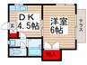 リフュ－ジオ鬼高 1DKの間取り