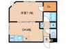 三高・ヴィラ徳丸 1DKの間取り