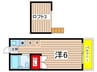 グリーンハイム稲城 1Rの間取り