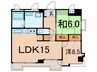 グリーン大山西館 2LDKの間取り