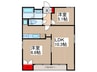 M　Residence常盤 2LDKの間取り