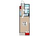 M　Residence常盤 1Kの間取り